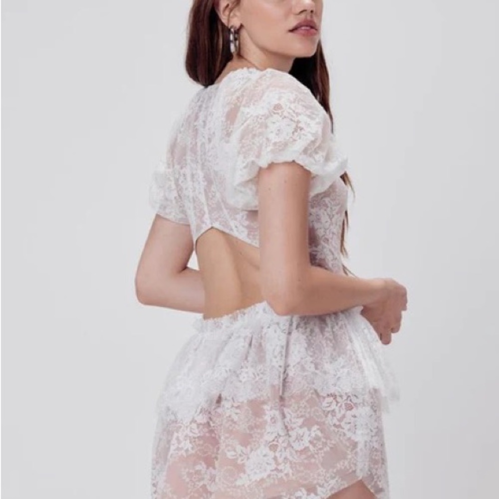 For Love & Lemons Tiered Mini Dress